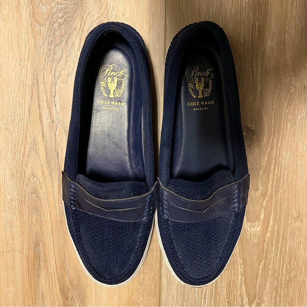 Cole Haan Navy Blue Womens Loafers/Slipon Comfort Flex Like Sneakers 8